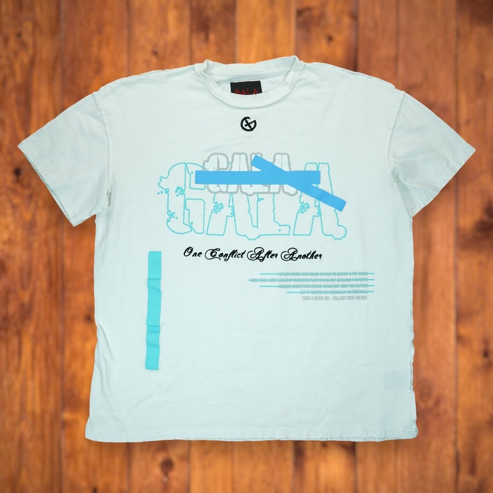 GALA Original Riot Brown Graphic T-Shirt - Size‎ 3XL ~ Men's White Short Sleeve